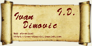 Ivan Dimović vizit kartica
